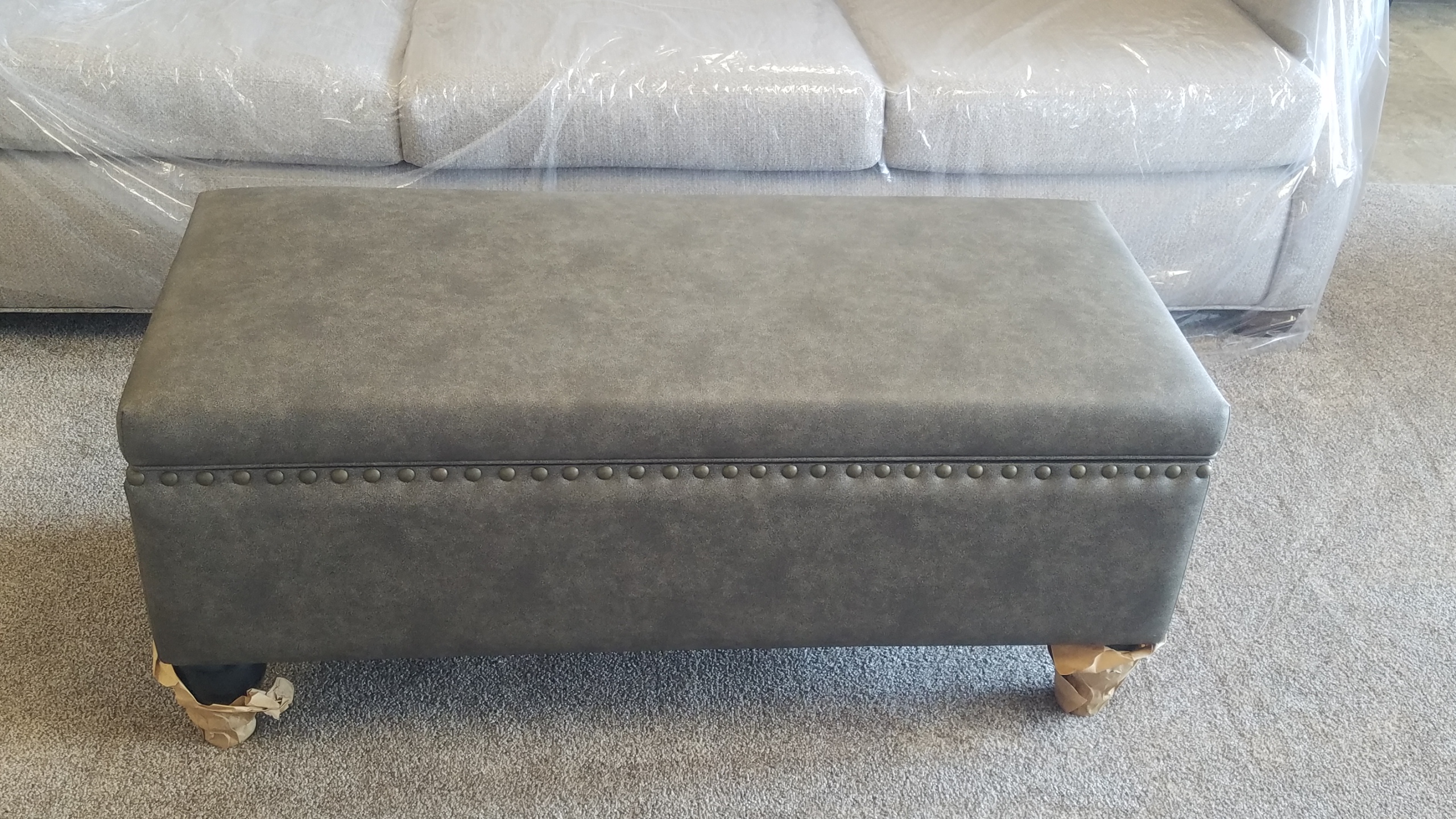 grey ottoman 3 $125.00
